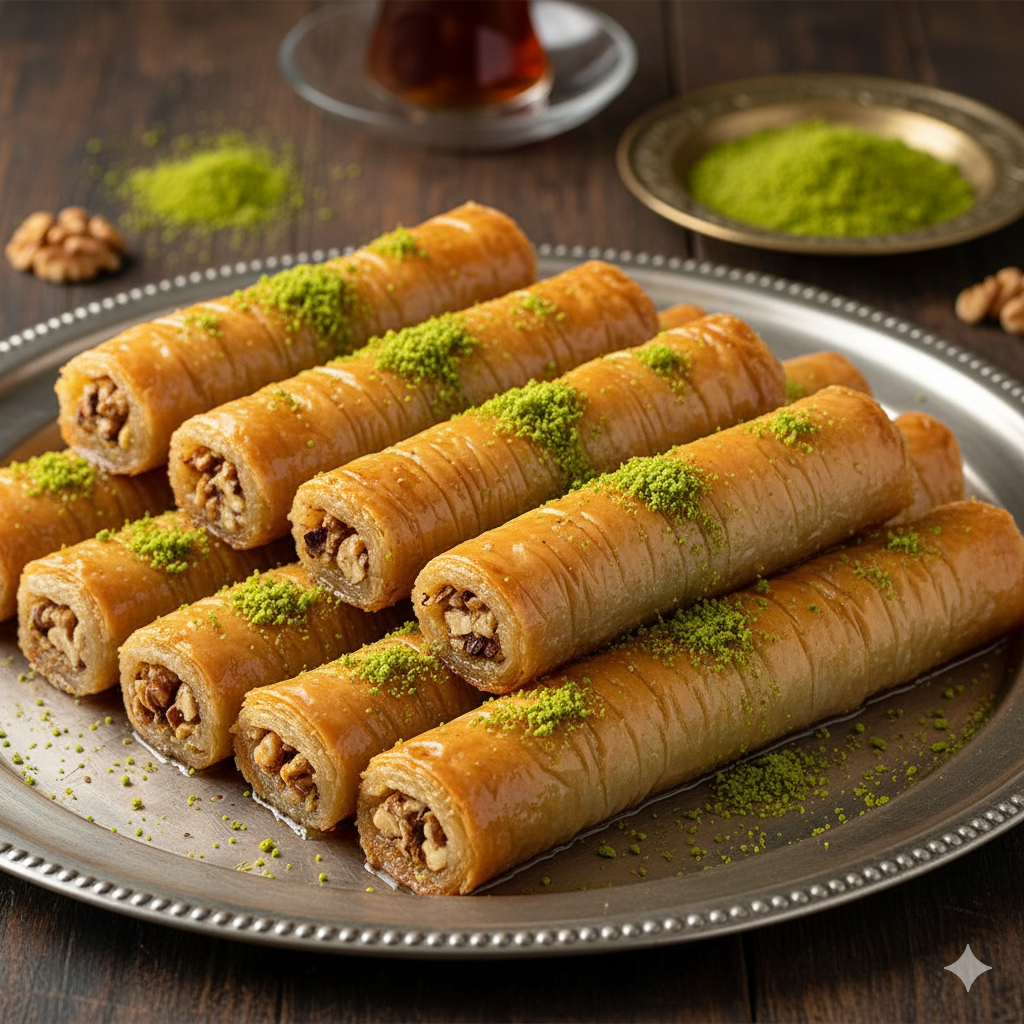 Turkish Burma (rolled) Baklava